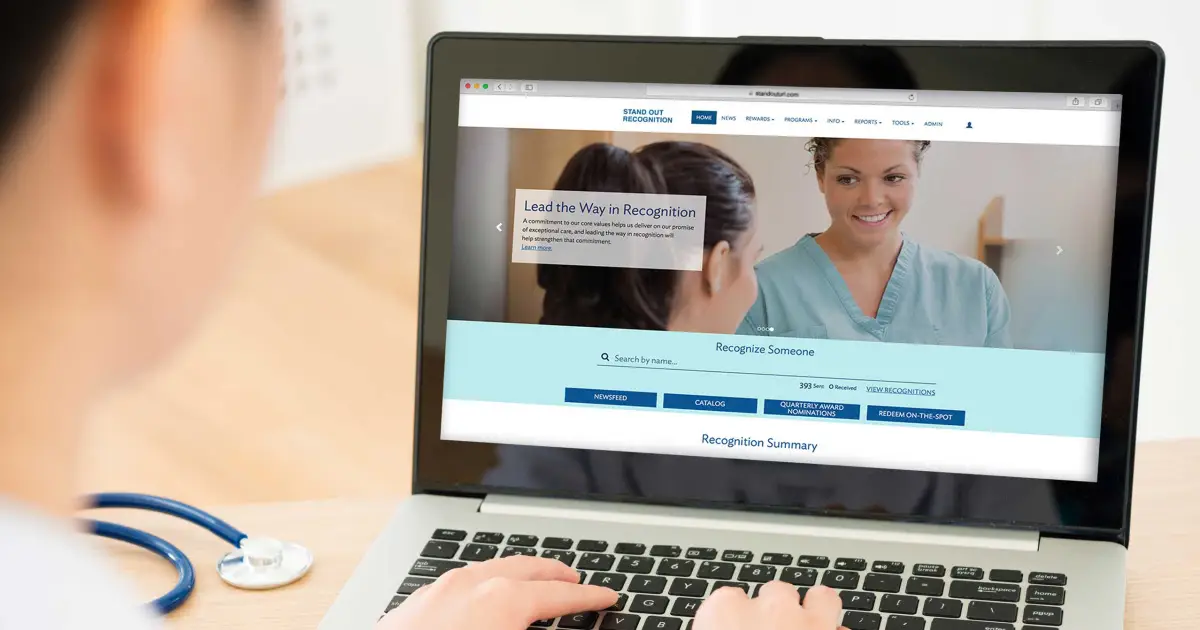 healthcare organization employee recognition platform